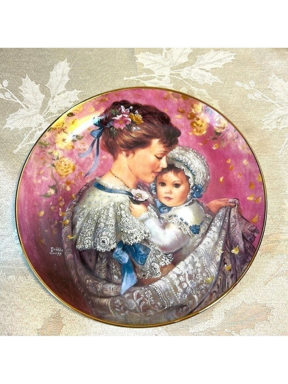 1990 cherished moments by Brenda Burke, WL Georges, fine China, Mother’s Day